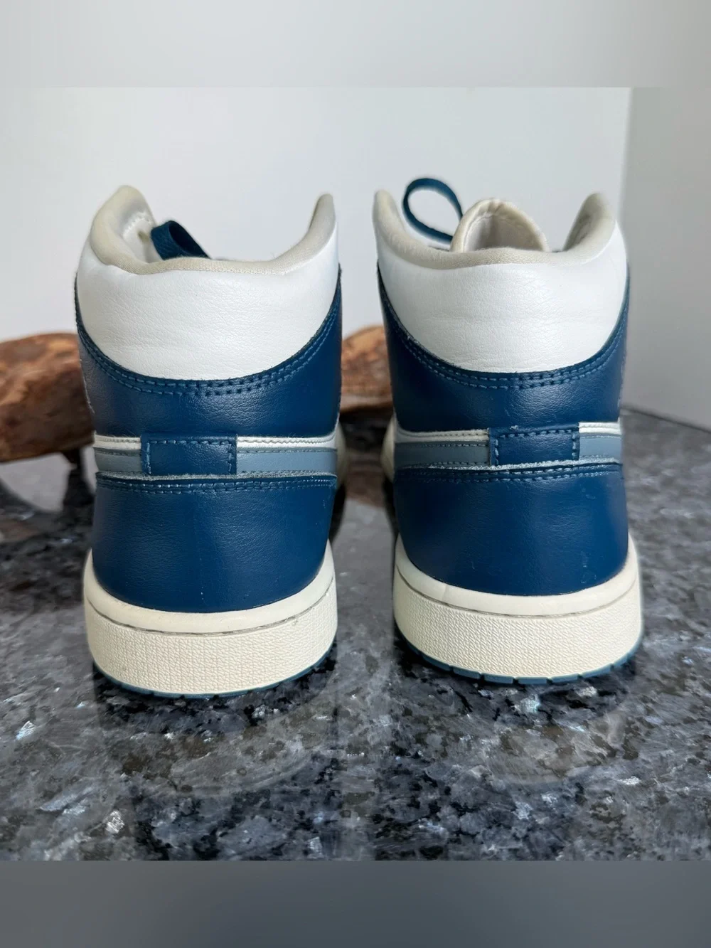 Nike Air Jordan 1 Mid Sneakers, Sky J French Blue White, BQ6472-414 W size 11